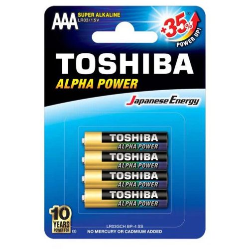 АЛКАЛНА БАТЕРИЯ LR03 AAA 4БР TOSHIBA