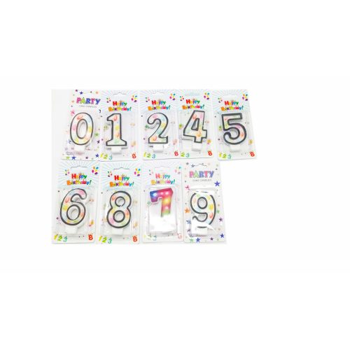 Свещичка цифра фойерверк двустранна 1 340