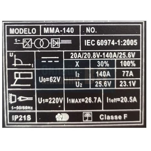 ИНВЕРТОРЕН ЕЛЕКТРОЖЕН АИГ DEL MMA 140