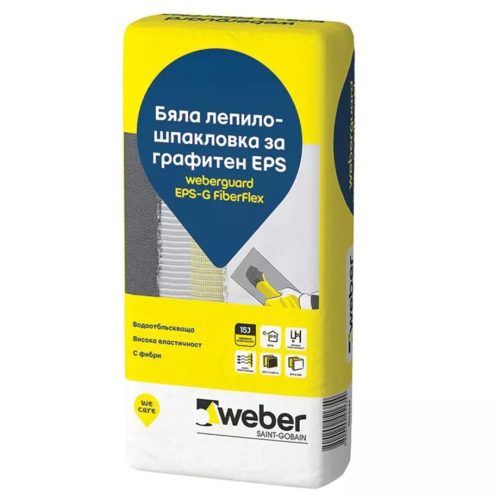 ВЕБЕР 515 P ЛЕПИЛО-ШПАКЛОВКА FIBER ЗА EPS. XPS и вата БЯЛО 25КГ