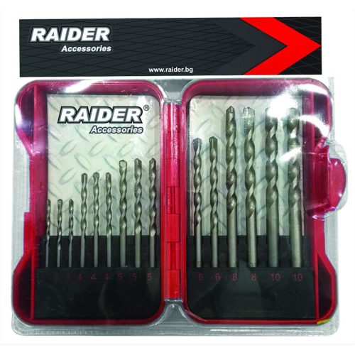 Свредла за бетон, RAIDER 15бр. K-т, Ø 3-10мм 157790