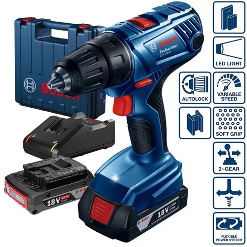 Винтоверт акумулаторен GSR 180-LI, 2x2Ah, куфар, 06019F8109, BOSCH