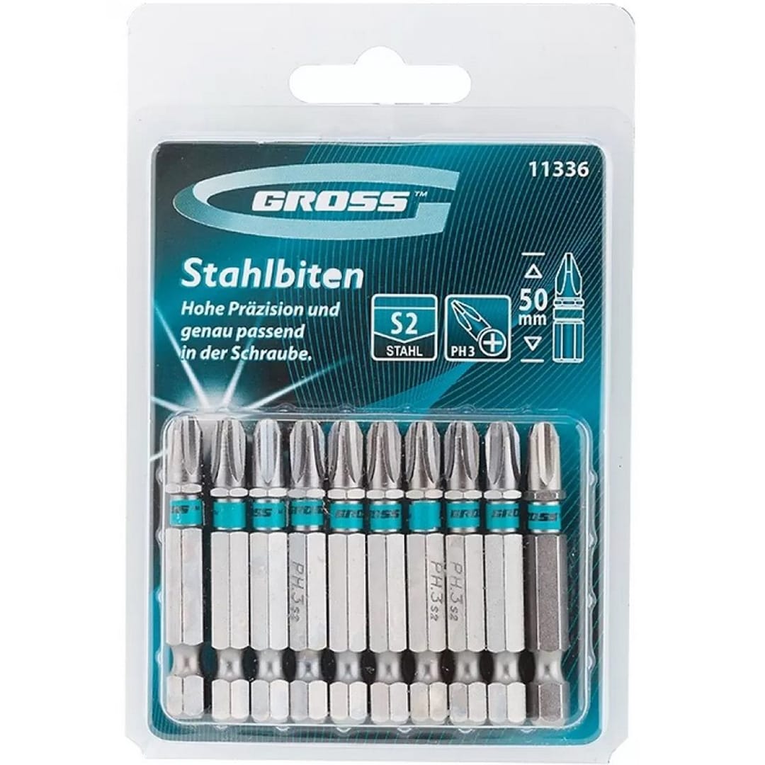 0000020696 БИТОВЕ РH3х50ММ 10БР GROSS 11336