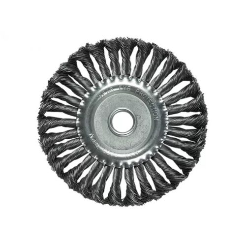 Четка за Ъглошлайф 125ММ, Вътрешен D 22мм, Плоска, Усукана на Плитки Стоманена Тел /МТХ / 746329