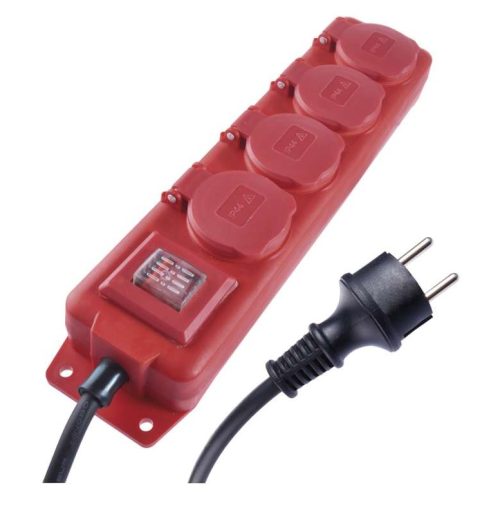 Разклонител P14251  4-ка 5м С Ключ 16а Ip44