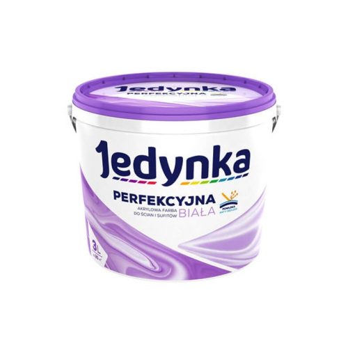 Бяла акрилна боя за стени и тавани JEDYNKA 3л