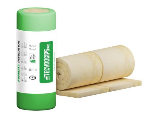 Стъклена вата – руло Fabric Twin Roll (MW), 50 мм (600×7500 мм), λ = 0.038 W/m·K, 18 m²/ролка