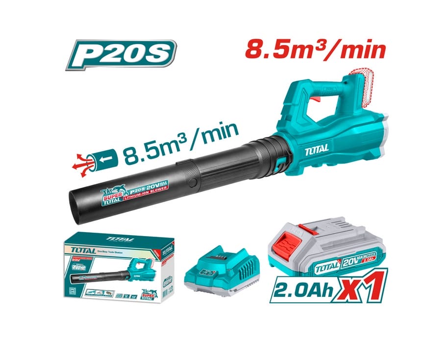 0000027820 Акумулаторен издухвател TOTAL, 20V / 2Ah TABLI203235E