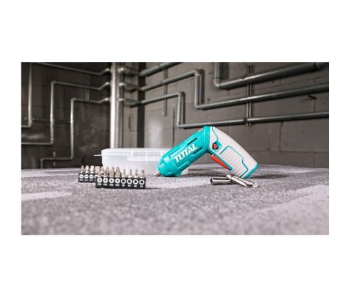 Акумулаторна Отвертка TOTAL TSDLI0442, 1/4", 4 V, 4 Nm, + аксесоари