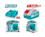Комплект акумулаторна батерия и зарядно TOTAL INDUSTRIAL TFBCPK1417E, 20 V, 7.5 Ah 1 0000027841