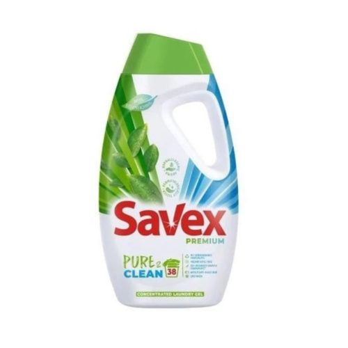 Savex Premium Pure & Clean Течен перилен препарат за хора с чувствителна кожа x1.71 л, 38 пранета