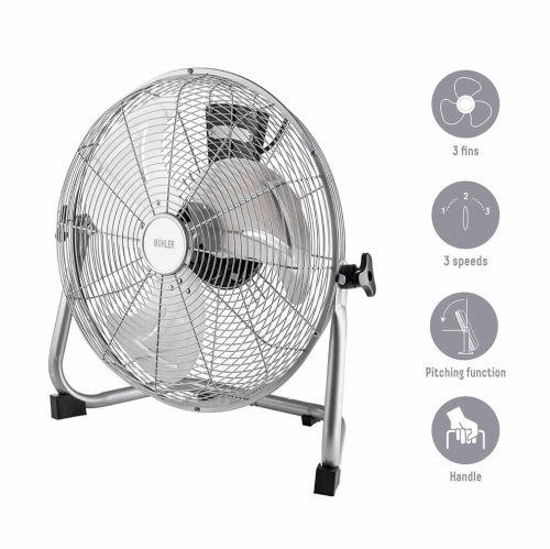 Вентилатор подов 20'' Muhler FM-2013, 120W, индустриален, метален