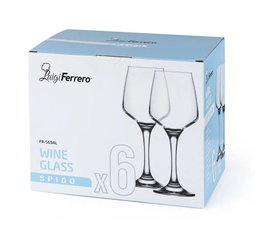 Чаши за вино Luigi Ferrero - Spigo FR-569AL, 6 бр. по 330 мл