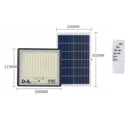 Led Соларен Прожектор 240 LE/ - 12W, 1200LM, 6000К,IP65 - С ДИСТАНЦИОННО