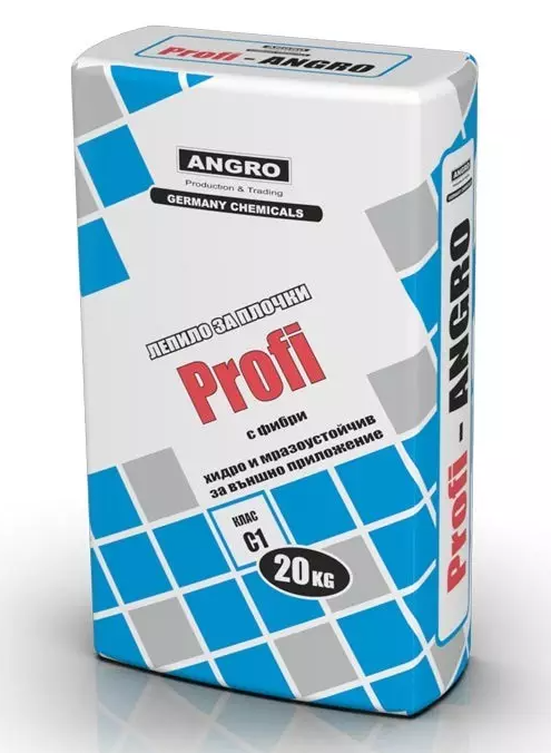 Лепило За Плочки с Фибри Profi Ангро 20КГ/64бр/палет