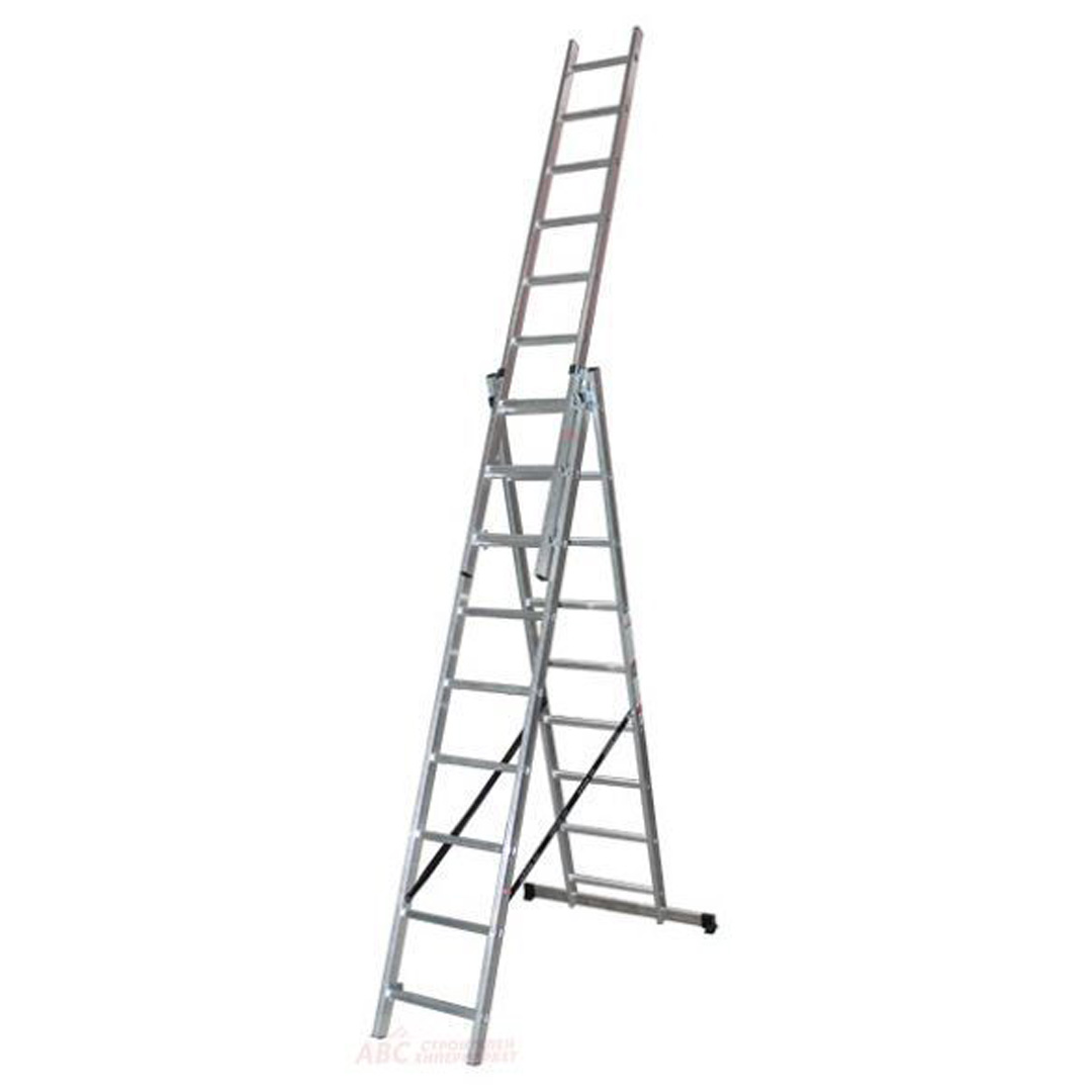 0000024427 Алуминиева трираменна стълба 3х9 227 АРОН AL-CH 309