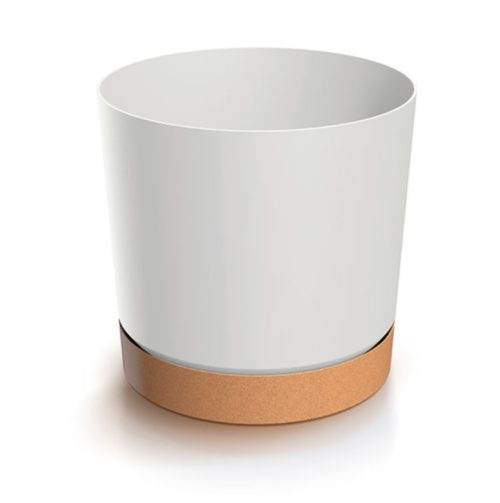 Саксия PVC Tubo 14,8см бяла