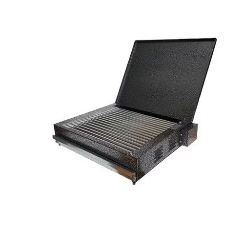 Електрическа скара Rubino 2200W, Капак, 44.5x33x10см, Неръждаеми тръби, Шагрен