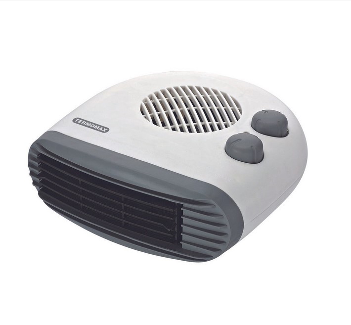 0000029624 Вентилаторна печка Termomax TR2001,2000W, Хоризонтална, 2 степени на работа, Защита от прегряване, Регулируем термостат, Светлинен индикатор, Бял