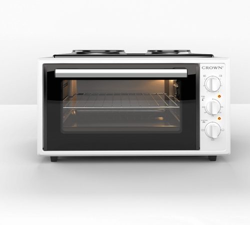Готварска печка (мини) Crown CMO-466WF , 2 ток , Бял