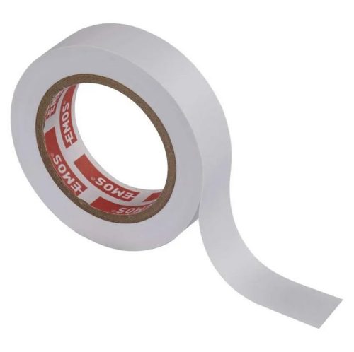 Изолационна лента PVC, EMOS 15/10  0,13мм х 15мм х 10м , Цвят: бял
