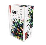 Коледни лампички LED Emos by Legrand, 12 метра, 120 светодиода с многоцветна светлина, тъмно зелен PVC кабел, защита IP44 1 0000030063