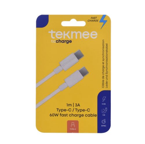 Кабел Type-C към Type-C, бял – 40430065