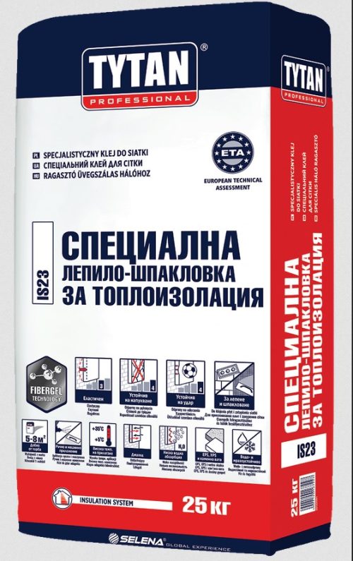Бяла лепилно-шпакловъчна смес за топлоизолация и саниране 25КГ IS23/EOS728 106004М