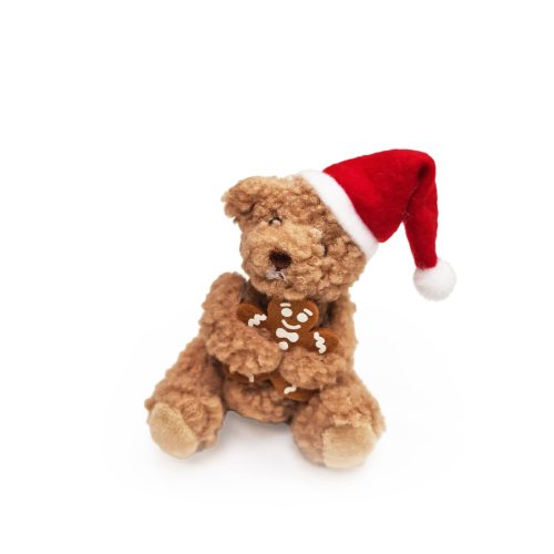 Коледна пухена висулка Мече (11 см)