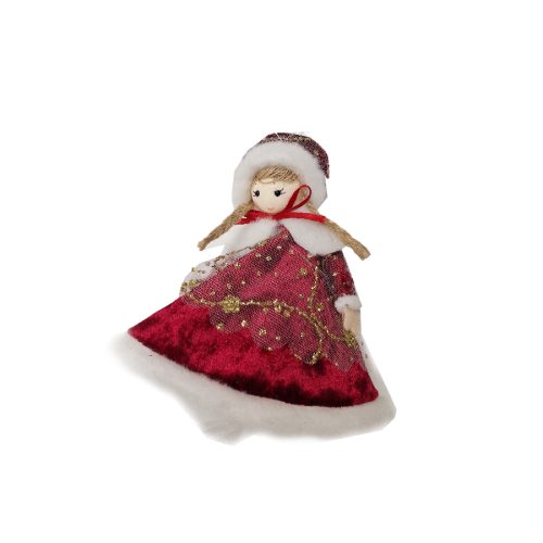 Коледна пухена висулка снежинка 16 см (асортимент)