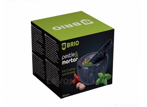 Мраморно хаванче, Ø12 х 6 см, с пестик, Brio