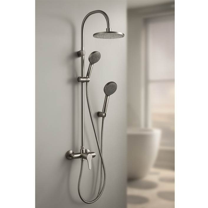 0000030981 Душ система със смесител ALISADO gun grey / оръжейно сив