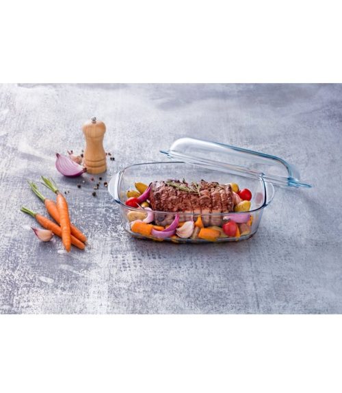 Тенджера с капак - правоъгълна с дръжки -PYREX - ESSENTIALS SLEEVE -