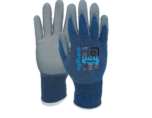 Работни антистатични ръкавици с PU покритие, сини – Egebant Sanfit (721740)