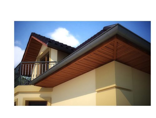 Облицовка за стрехи – Перфориран софит VILO S-07, Златен дъб, 2700×300 мм (0.81 кв.м.)