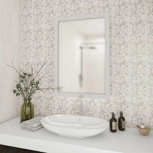 Декор стенен 20×50 см, Нове листа, светло сив – KAI (6516)