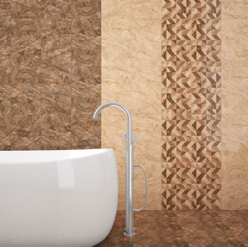 Фаянс 25×40 см, Бреша кафява (4675)