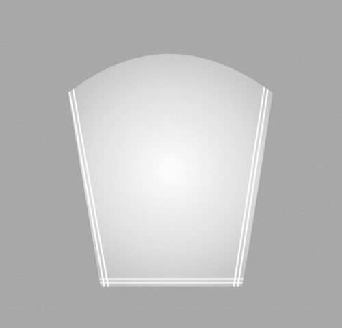 Огледало за баня Inter Ceramic ICM R42, Ø60 см, с фасет и планки за монтаж