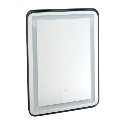 LED огледало за баня 700×500 мм, 32W, 3000K–6500K, 1639 lm, IP44, Anti-Fog, Touch дисплей, черно – Lightex (720RL0110045)