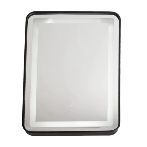 LED огледало за баня 700×500 мм, 32W, 3000K–6500K, 1639 lm, IP44, Anti-Fog, Touch дисплей, черно – Lightex (720RL0110045)