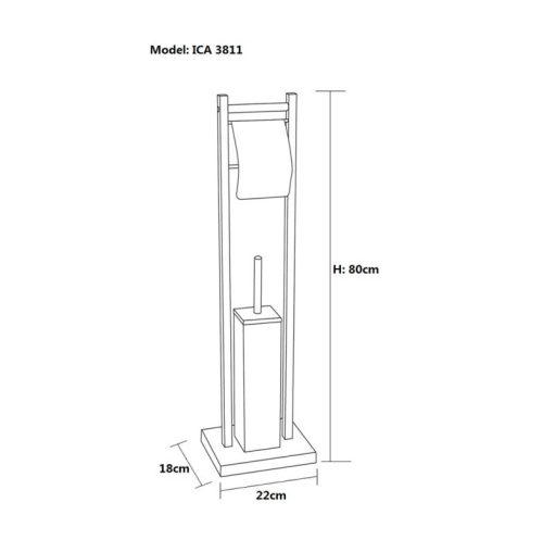 Четка за тоалетна и държач ICA 3811MW Inter Ceramic