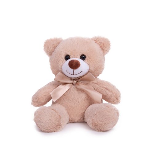 Мече с панделка - Цветове - Бя/Бежов/Розов 23см
