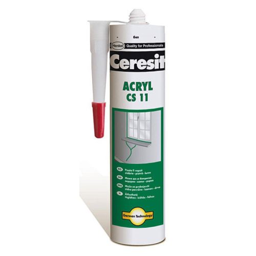 -5% Aкрилен уплътнител Ceresit Akril CS11 - бял - 280мл. - Устойчив на UV-лъчи - Еластично-пластичен
