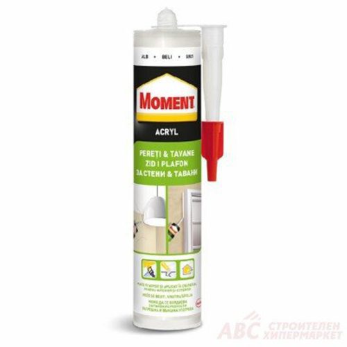 Акрилен уплътнител - бял Moment Acryl DE13110 - 280мл
