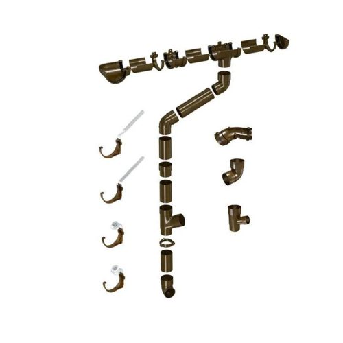 Дъга ф80 завършваща кафяв rainpipe