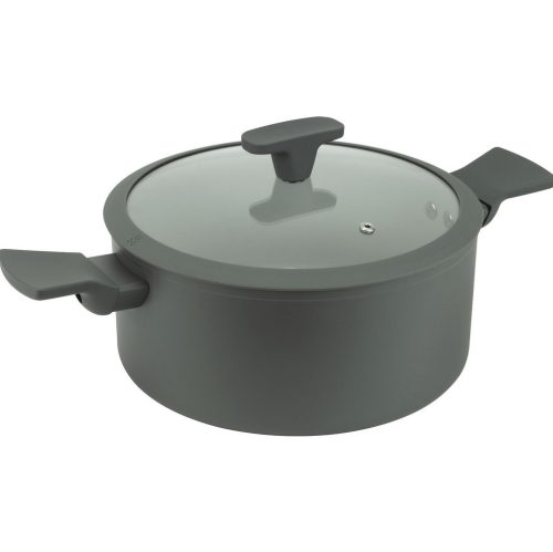 Тенджера с капак, 24 см х 11.2 см Horecano Home Ceramic Grey