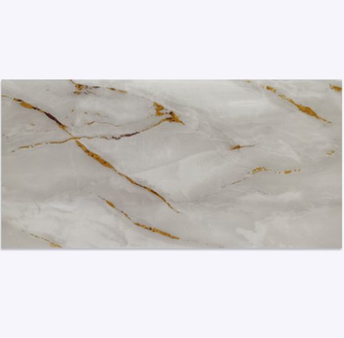 Самозалепващ панел 60х30см мрамор, кремаво и златно