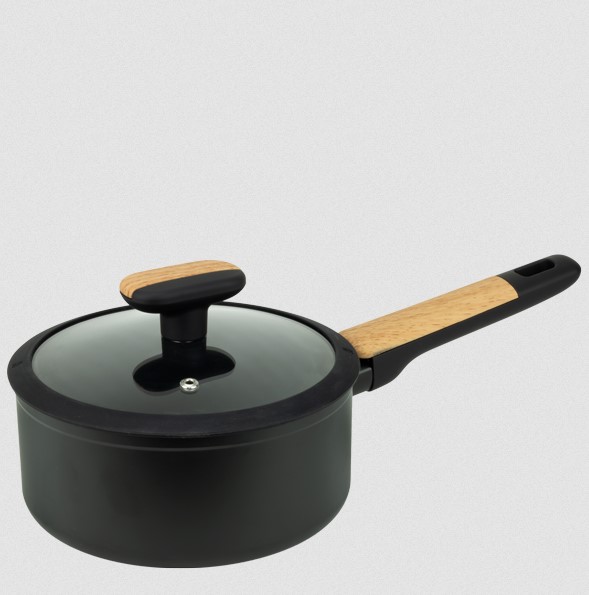 0000031615 Касерола с капак 18×8.2cm black and wood (DFS-SC16-18) Horecano home 83165 0183165