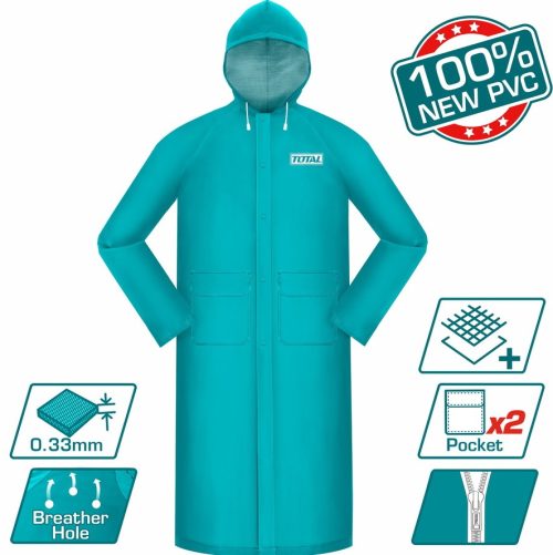 Дъждобран TOTAL, зелен, два джоба