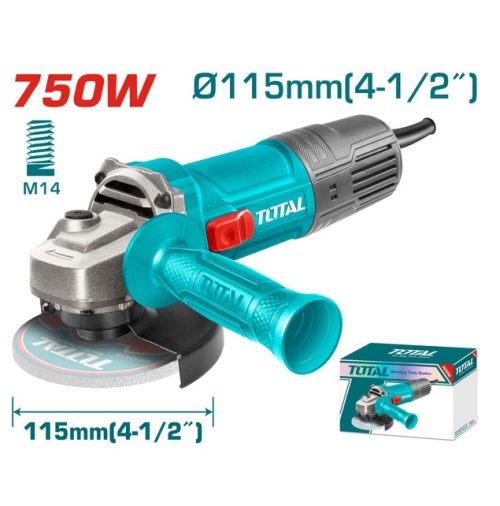 Ъглошлайф TOTAL Industrial, 750 W, Ø 115 мм